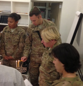 Michael Levin Celebrates Chanukah in Afghanistan
